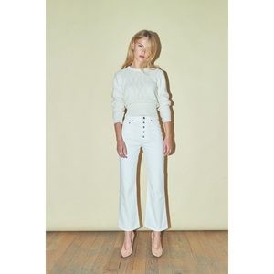 ROUJE White Cream High Waisted Bastille Jeans 27